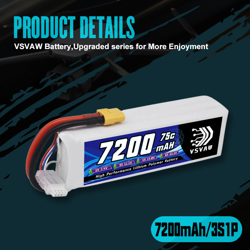 VSVAW 3S Lipo Battery 11.1V 72 - Drone Battery Adapter ulasan dan harga