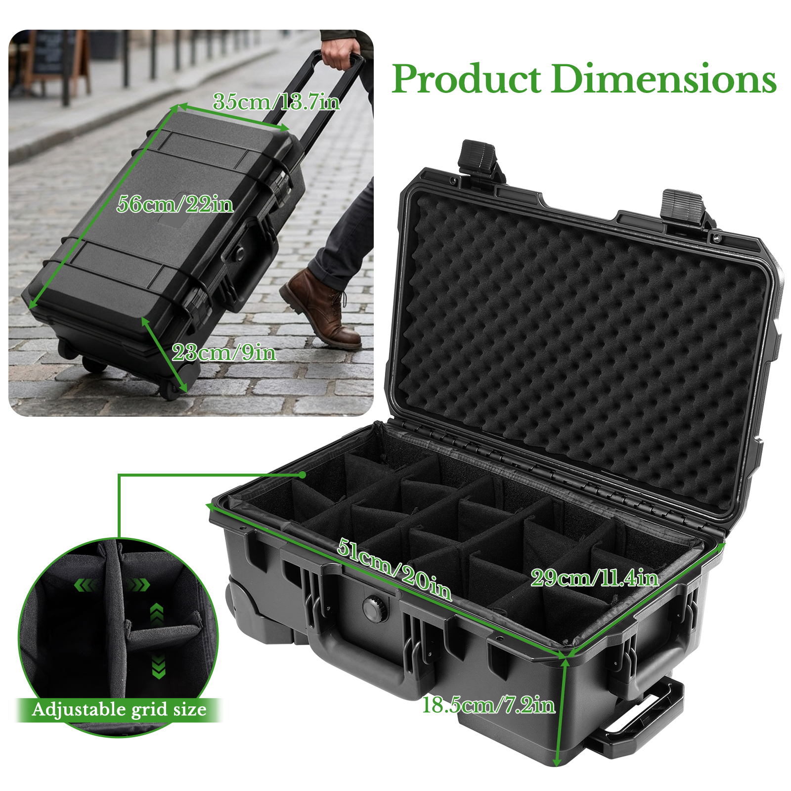 Professional Large Hard Rollin - Drone Carrying Case ulasan dan harga
