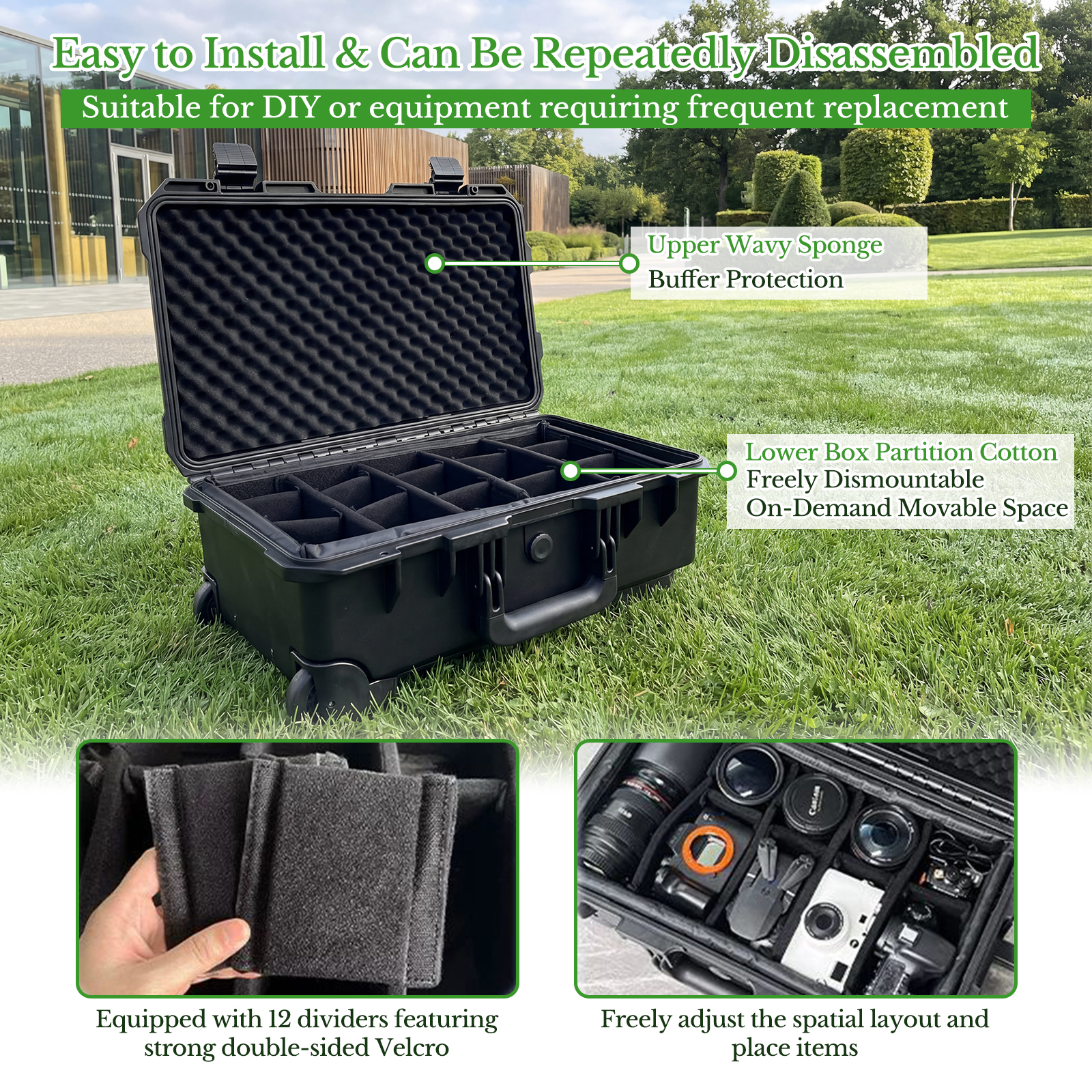Professional Large Hard Rollin - Drone Carrying Case ulasan dan harga