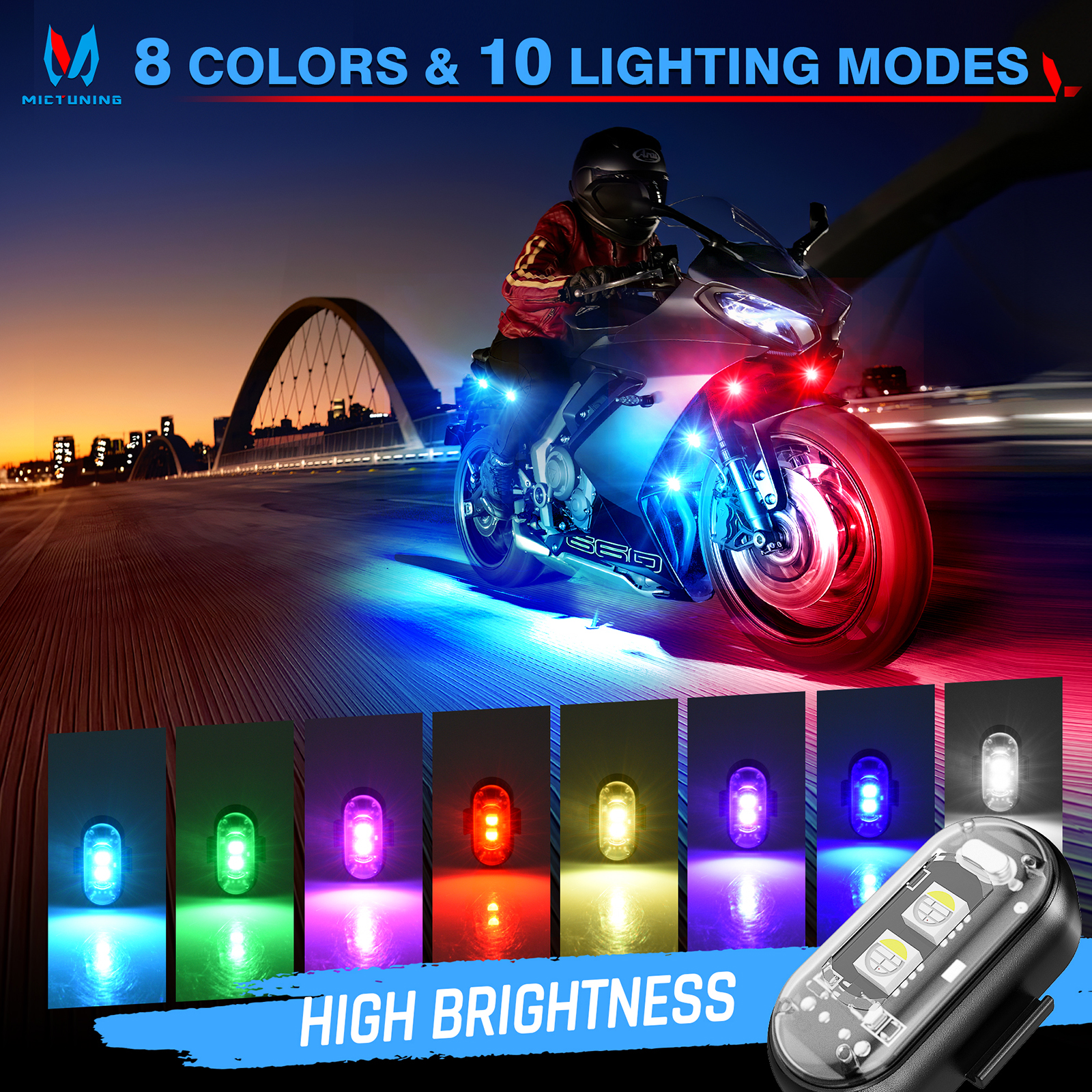 MICTUNING Wireless LED Strobe  - Drone Strobe Light ulasan dan harga