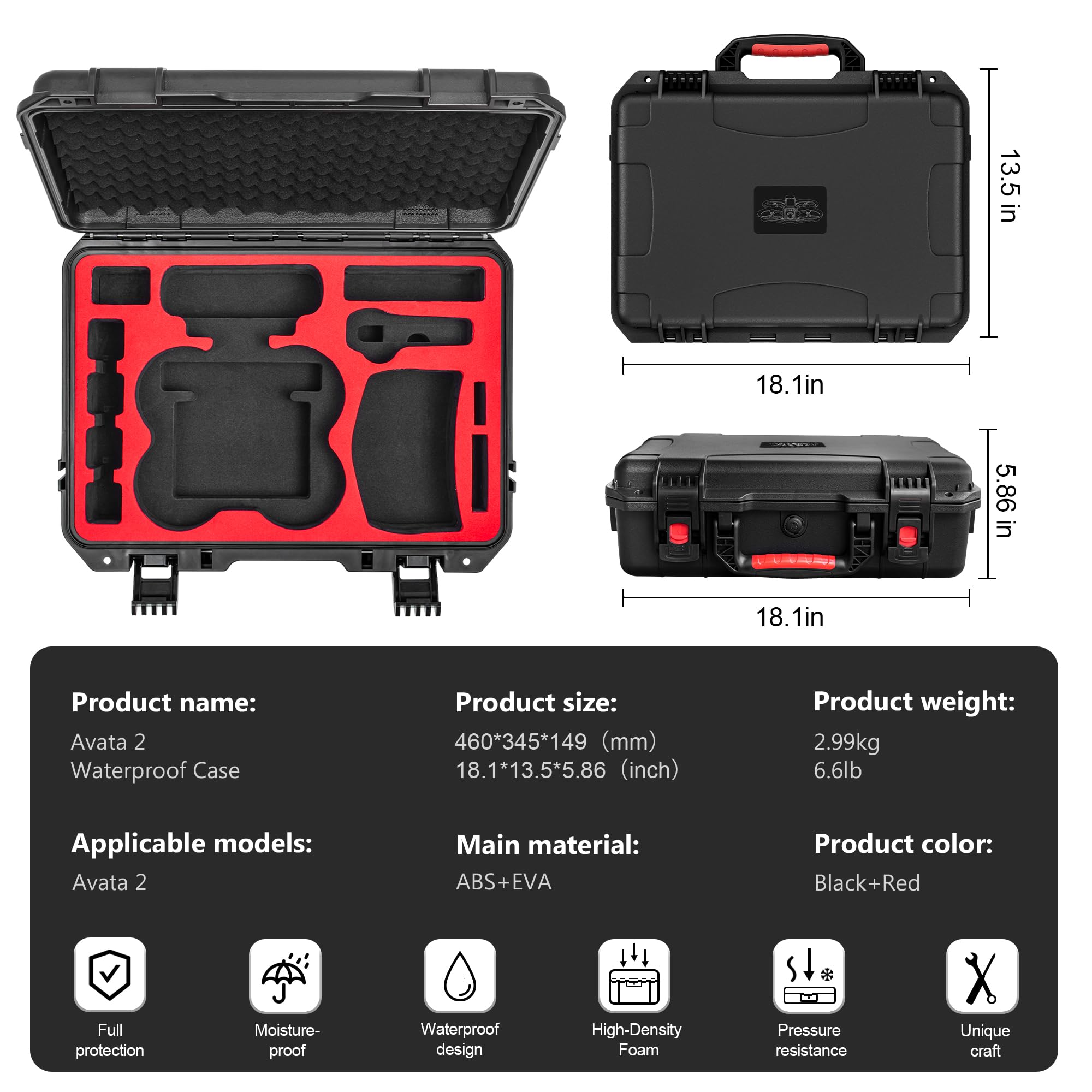 Carrying Hard Case for DJI Ava - Drone Controller Hood ulasan dan harga