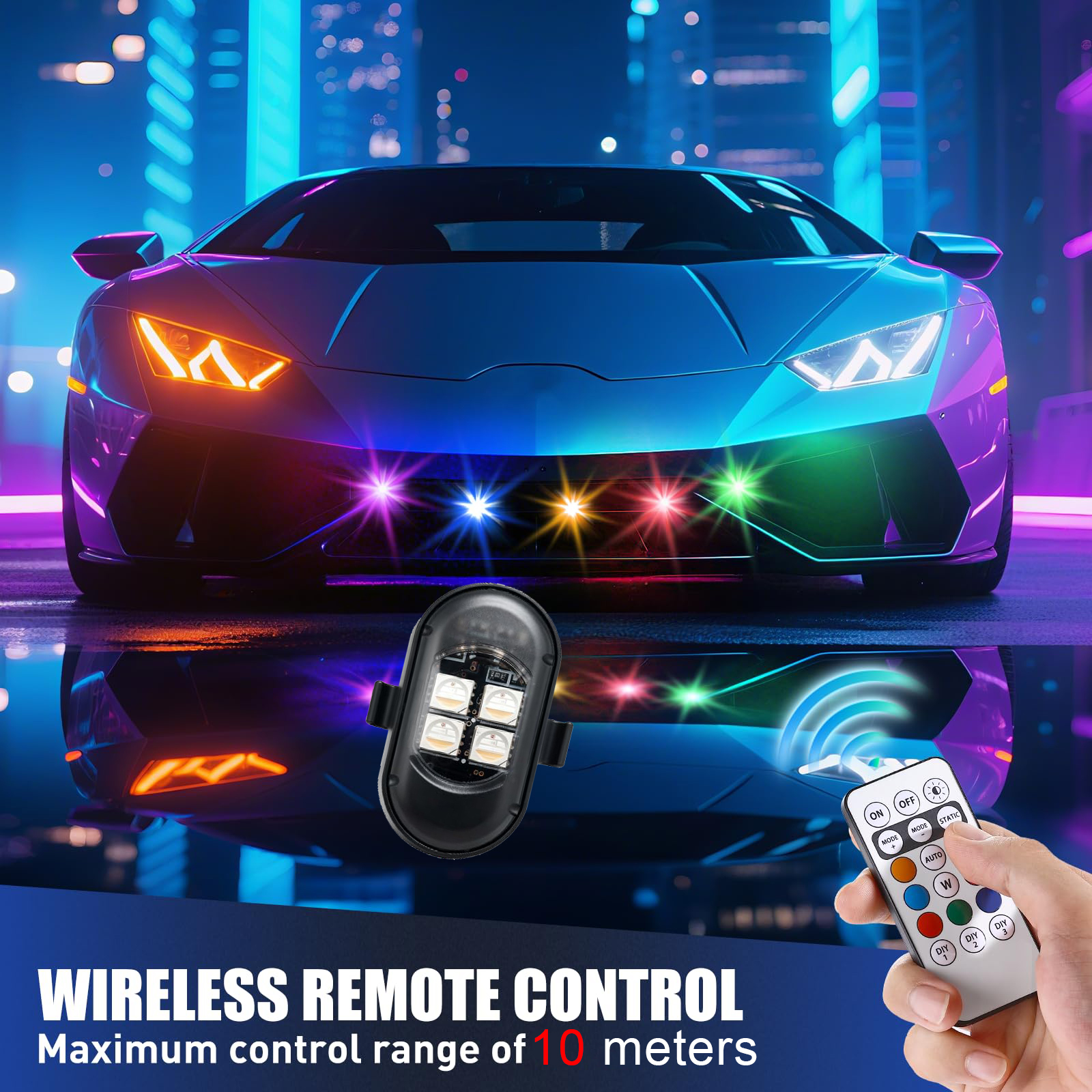 Upgraded 4LEDs Wireless LED St - Drone Strobe Light ulasan dan harga
