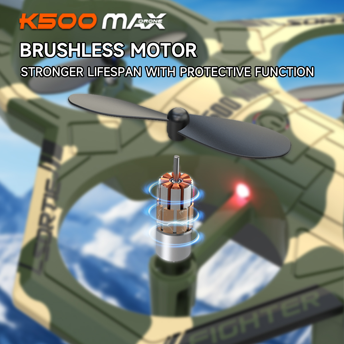 AXNEN K500 MAX RC Plane Fighte - Drone Beacon Light ulasan dan harga