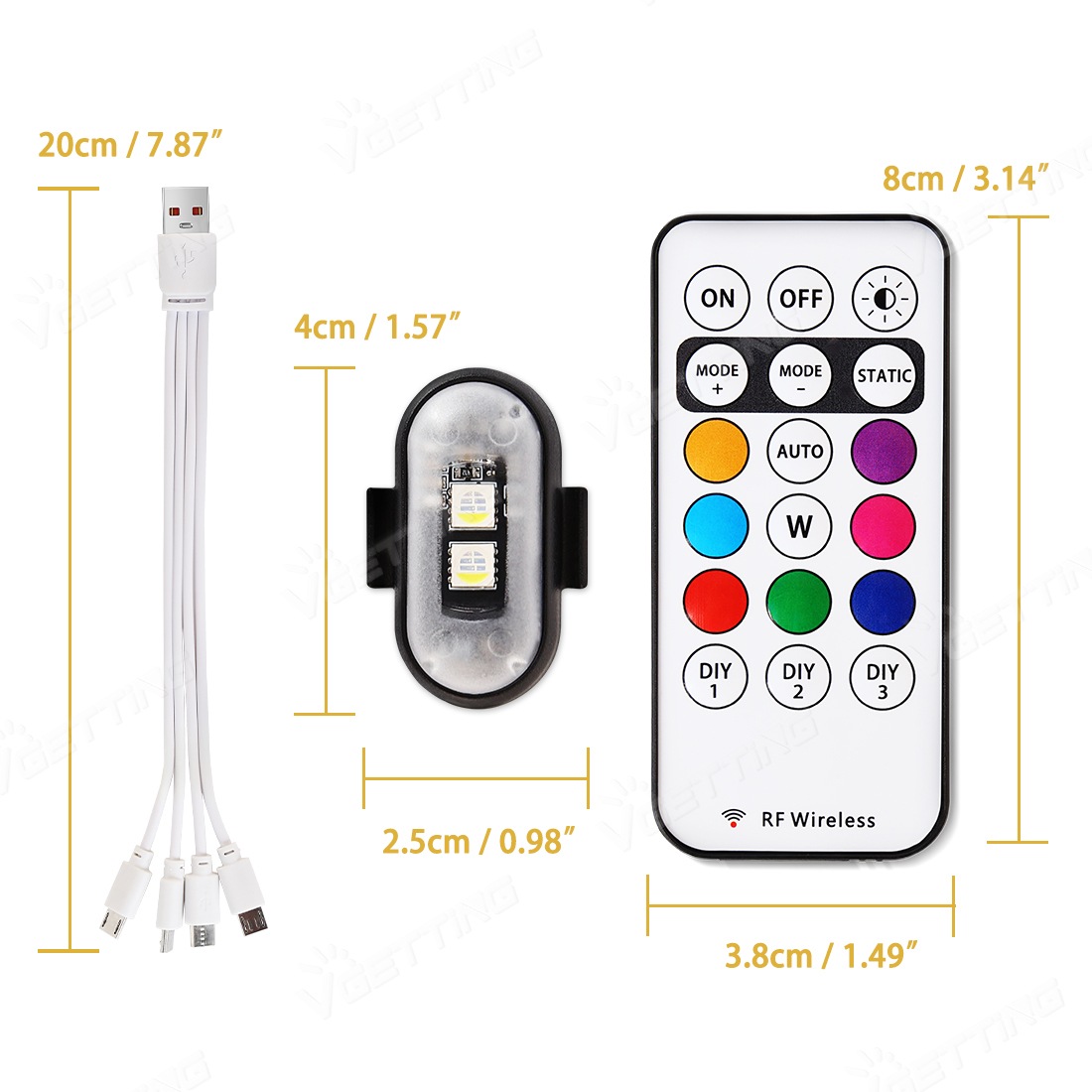 4Pcs Mini Drone Strobe Light 8 - Drone Strobe Light ulasan dan harga