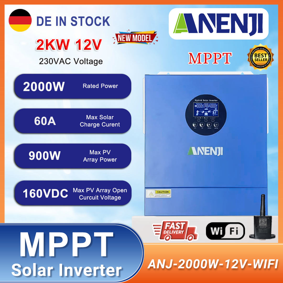 2KW 12V Hybrid Solar Inverter  - Drone Solar Charger ulasan dan harga